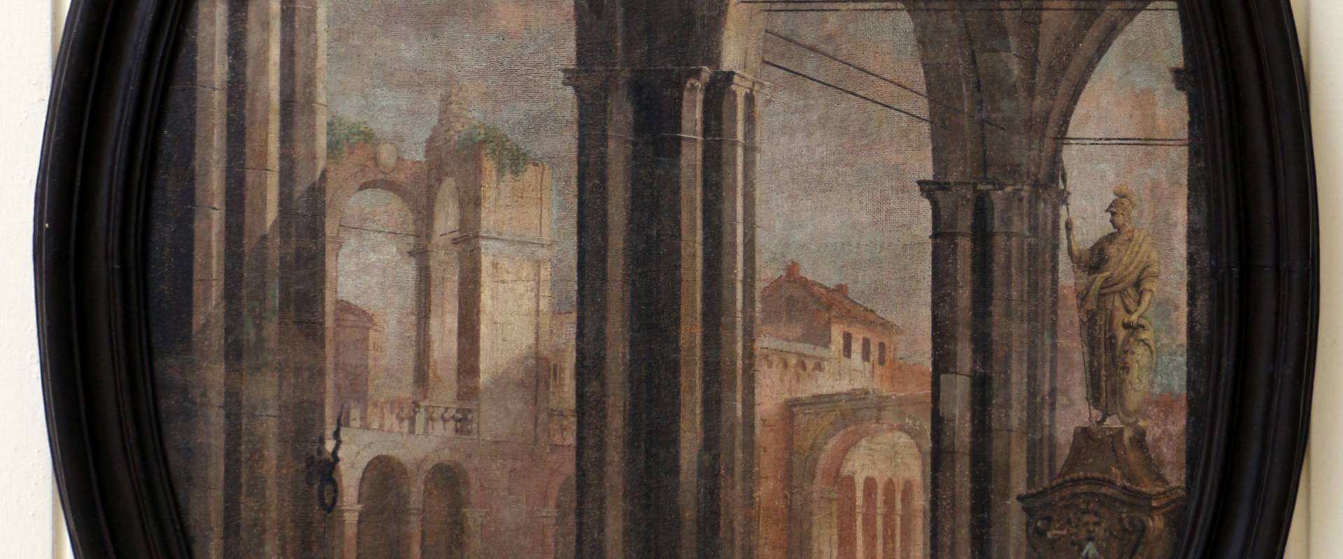 Pittore emiliano, prospettiva con porticato gorico, fontana e veduta di rovine, 1750-1790 ca photo by Sailko